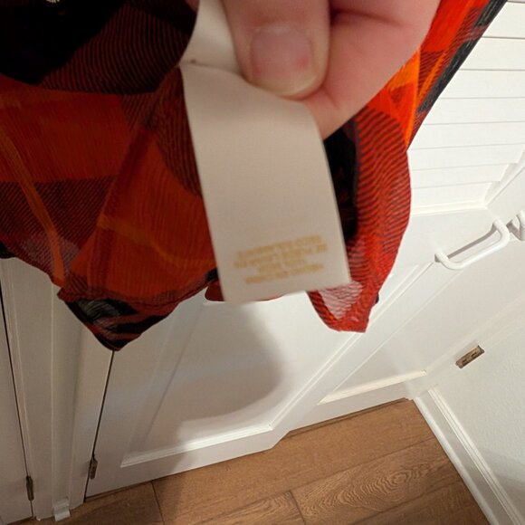 Kate Spade Plaid Silk Chiffon Ruffled Blouse, Size 10 - Picture 11 of 13